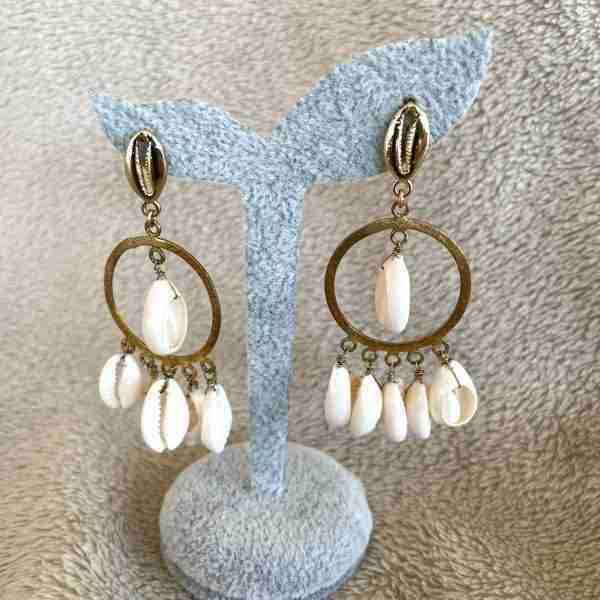Pendientes aros concha