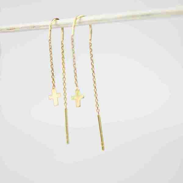 Pendientes cadena cruces
