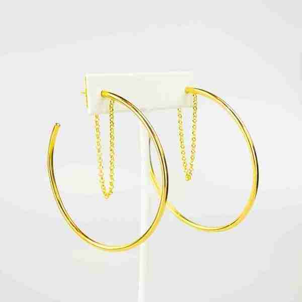 Pendientes aros cierre cadena