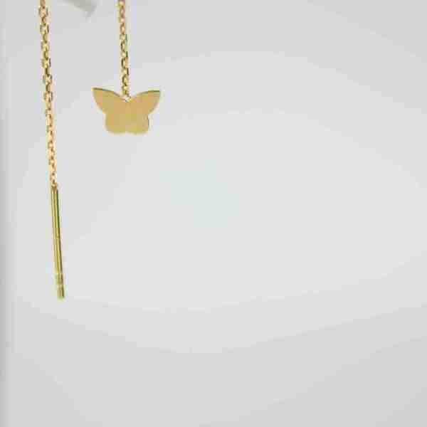 Pendientes cadena mariposa