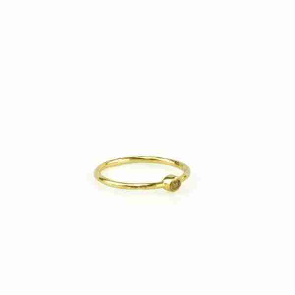 Anillo Barcelona con turmalina verde