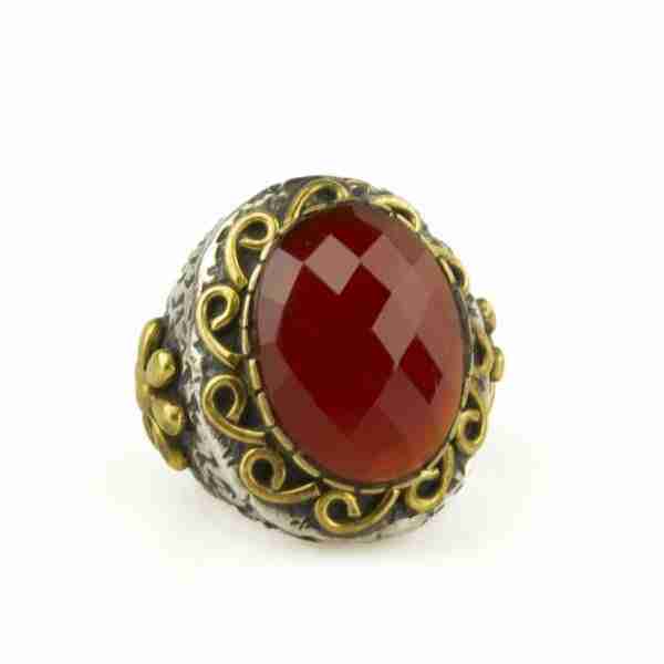 Anillo vintage con cornalina