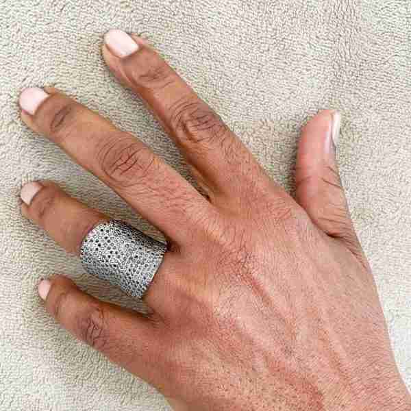 Anillo Plata y Diamantes negros