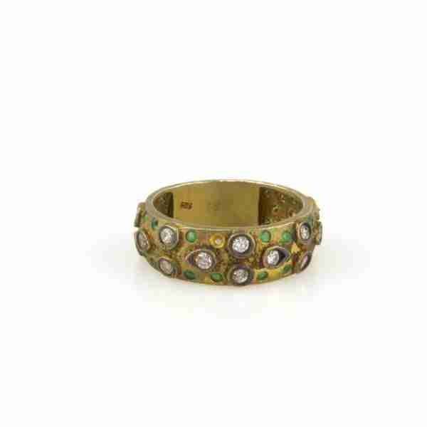 Anillo con circonitas estilo turco