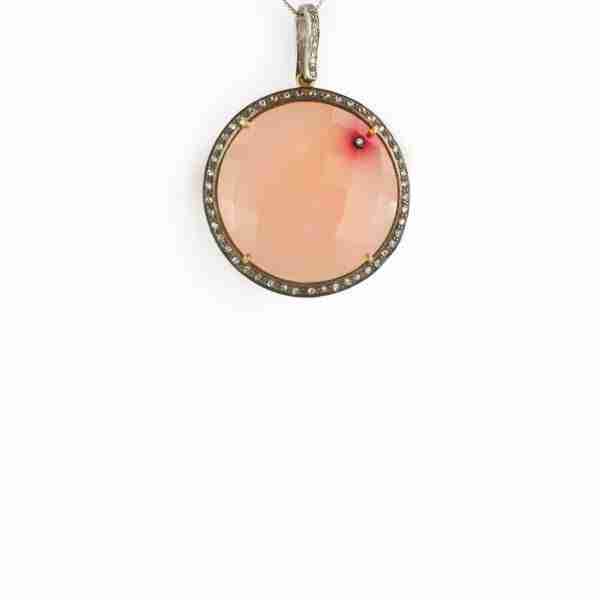 Colgante de  Cuarzo Rosa
