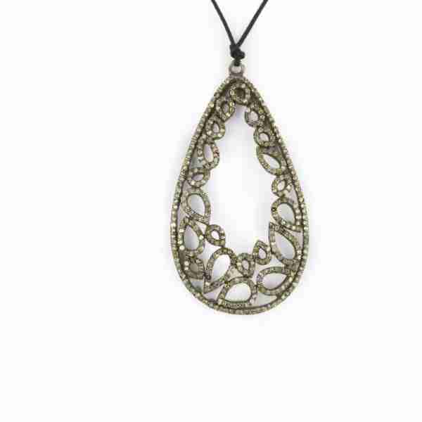 Colgante  gota diamantes