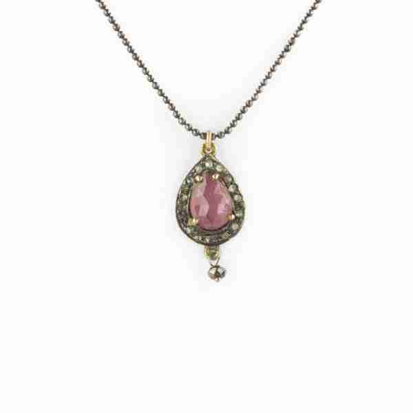 Colgante Zafiro Rosa