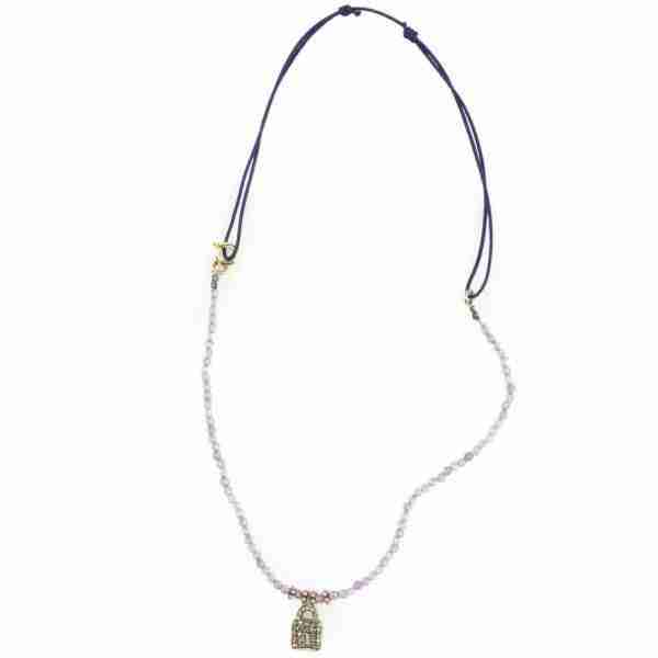 Collar Candado con diamantes