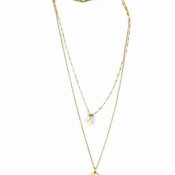 Collar doble nácar