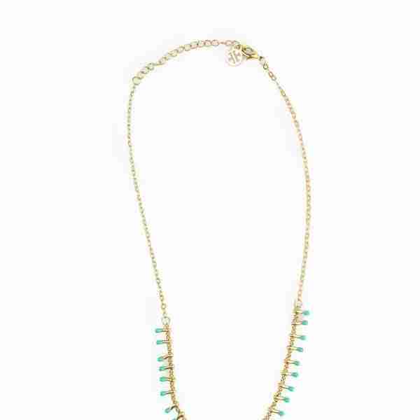 Collar gotas color turquesa