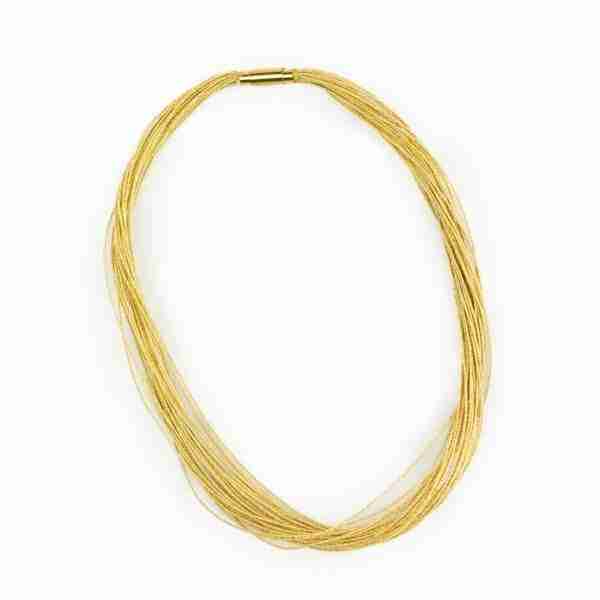 Collar hilos dorados