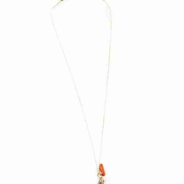 Collar Pez Dos colores con coral