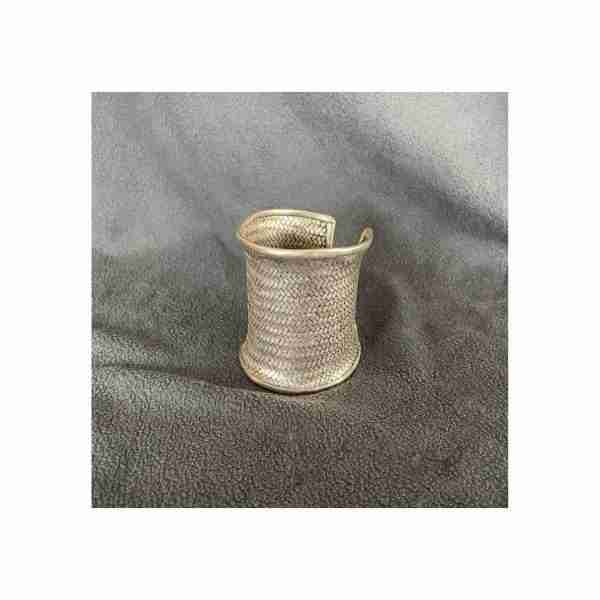 Pulsera ancha de plata