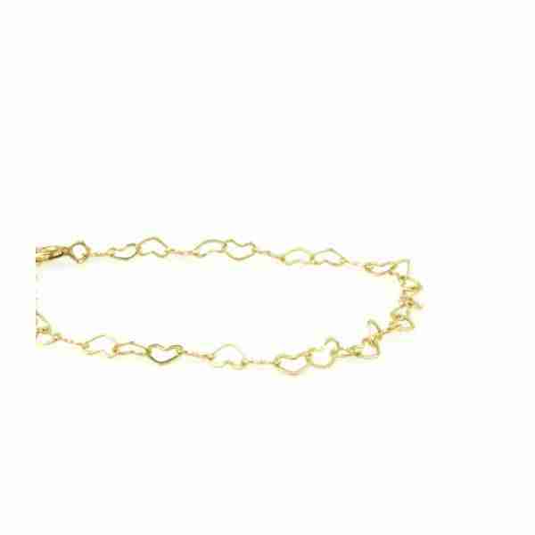 Pulsera corazones en cadena