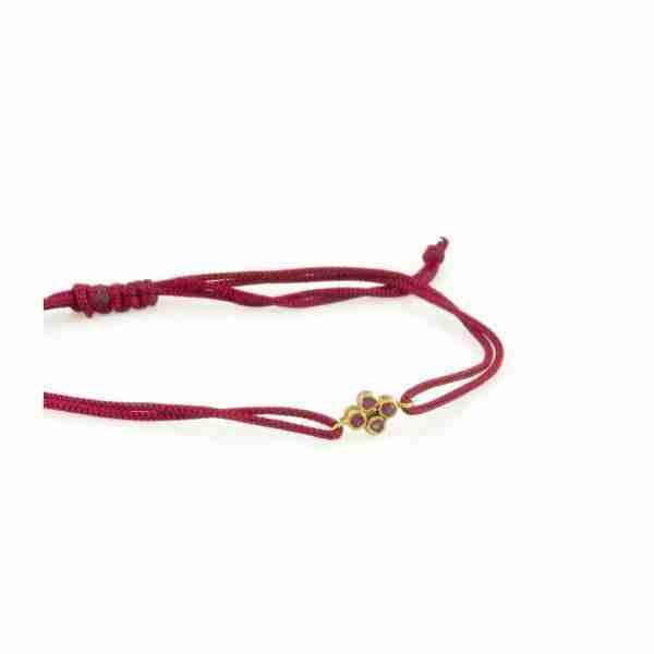 Pulsera Cruz rubí