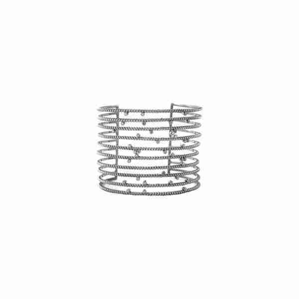 Pulsera ancha de Plata y Diamantes