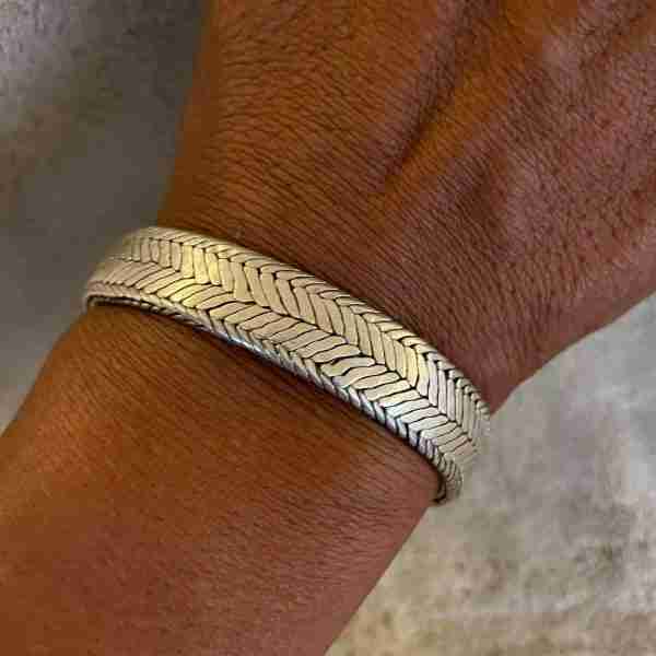 Pulsera de plata serpiente