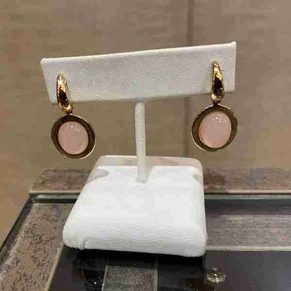 Pendientes con cuarzo rosa