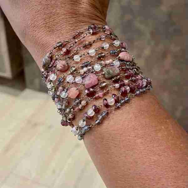 Mother’s bracelet hecho a mano con turmalinas