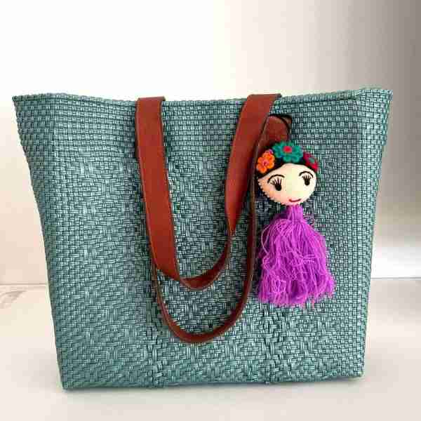 Bolso tejido modelo MEDI CUERO