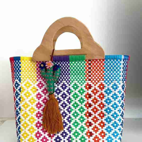 Bolso grande tejido modelo GRAN MADERA